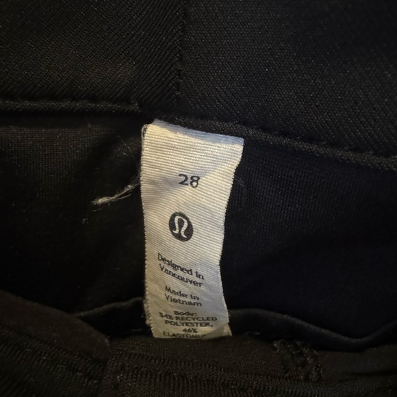 LULULEMON City Sleek 5 Pocket Wide-Leg High Rise 7/8 Length Pant Black Sz 28 - Picture 10 of 10